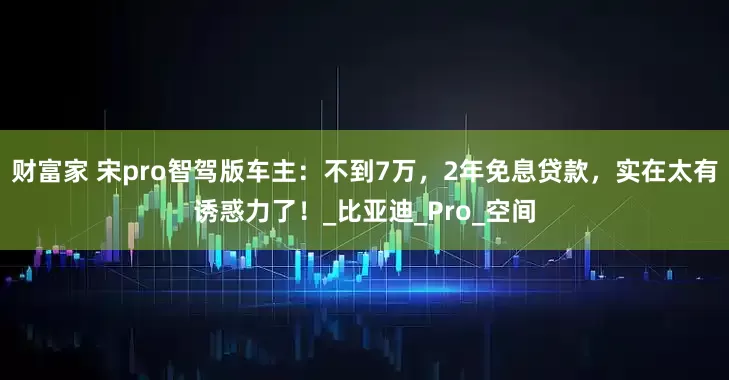 财富家 宋pro智驾版车主：不到7万，2年免息贷款，实在太有诱惑力了！_比亚迪_Pro_空间