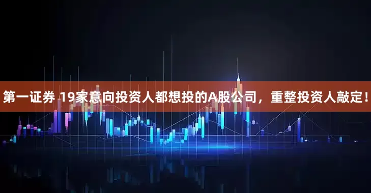 第一证券 19家意向投资人都想投的A股公司，重整投资人敲定！